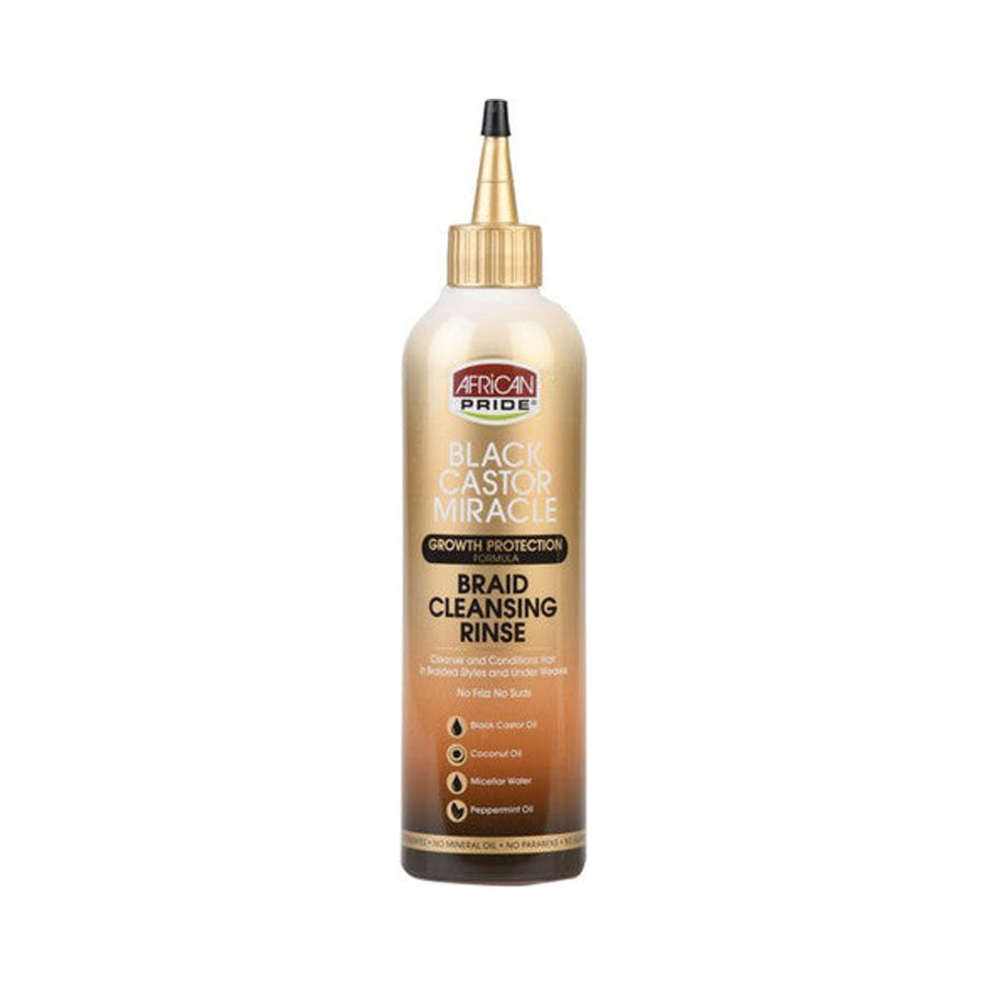 African Pride Black Castor Miracle Braid & Scalp Cleansing Rinse 12 oz