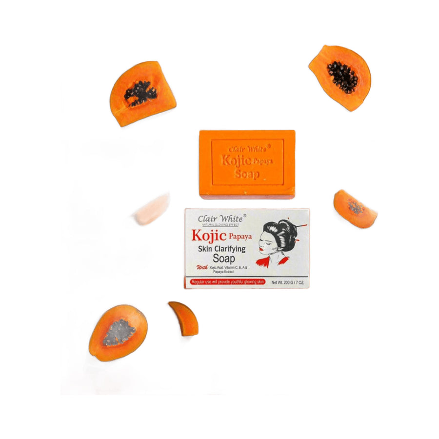 Clair White Kojic Acid, Papaya Extract Skin Clarifying Soap 7oz