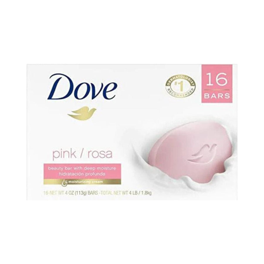 Dove Beauty Bar, Pink 4 oz, 16 Bar