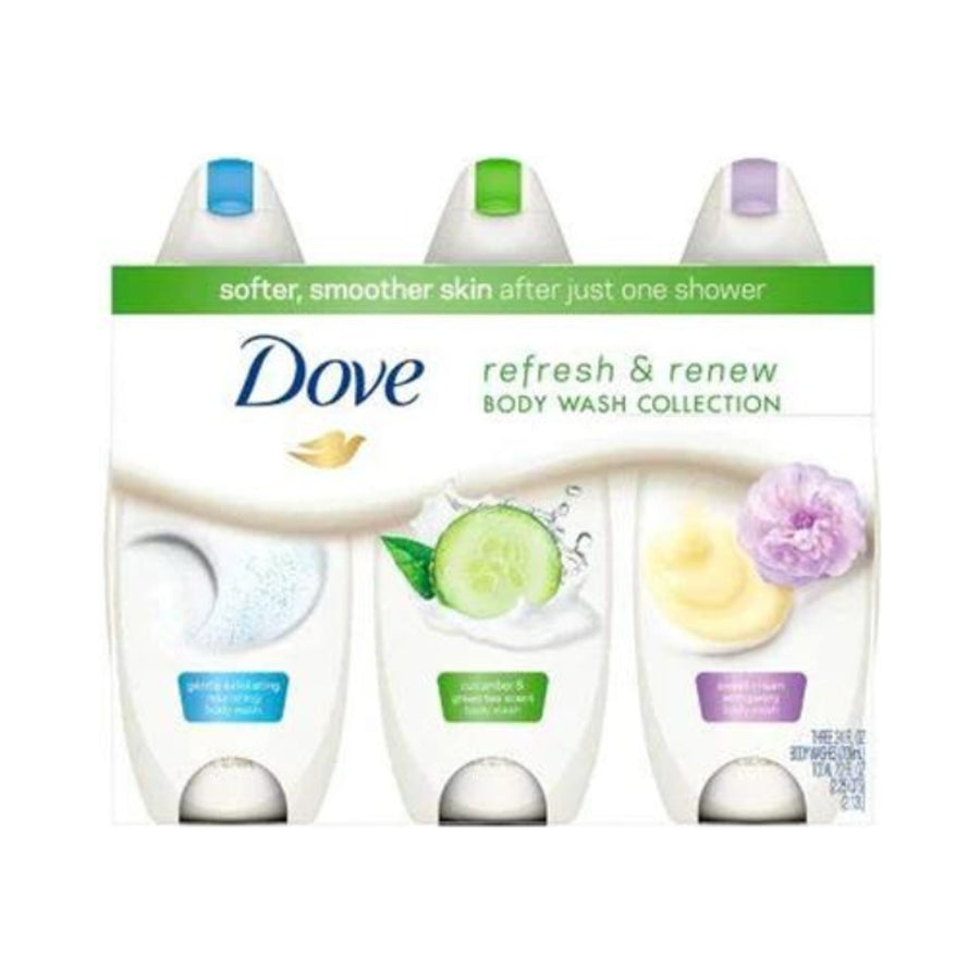 Dove Refresh & Renew Body Wash Collection 24oz 3pk