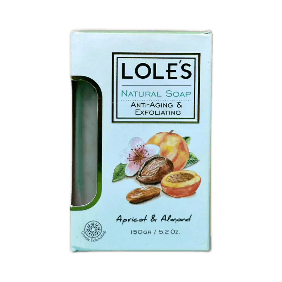 Lole's Natural Soap Anti-Aging and Exfoliating Apricot & Almond - Pack of 6 150 gm
