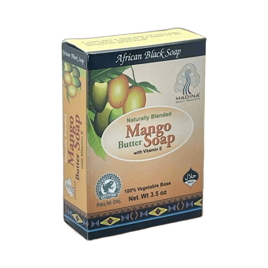 Madina Mango Butter & Vitamin E African Black Soap 3.5oz