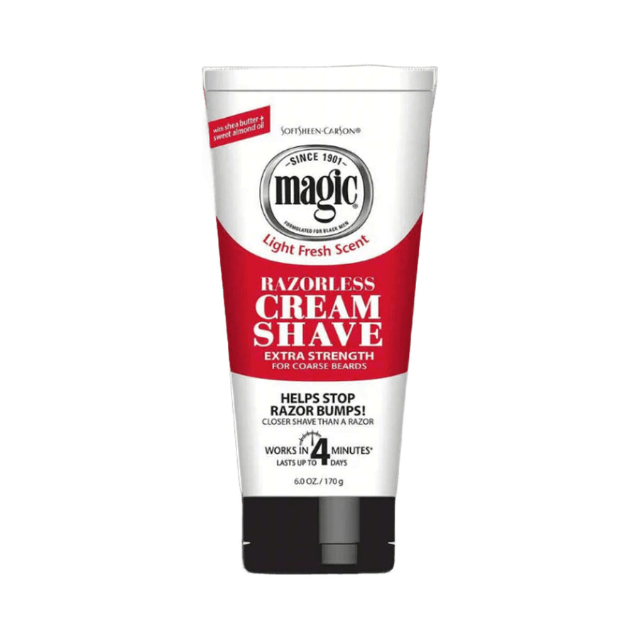 Magic Razorless Cream Shave Extra Strength 6 oz Red