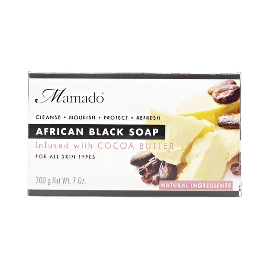 Mamado African Black Soap Infused with Cocoa Butter 200g