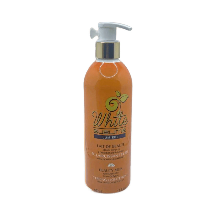 White Sublime Strong Body Lotion made with VITACLEAR PERFECT, Argan oil & Carrot oil Extract 500 ml