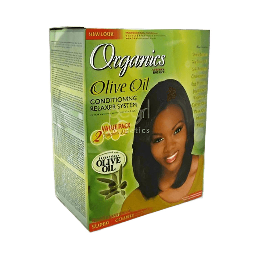 Africa's Best Organic Olive Oil Conditioning Relaxer System Twin Pack Super