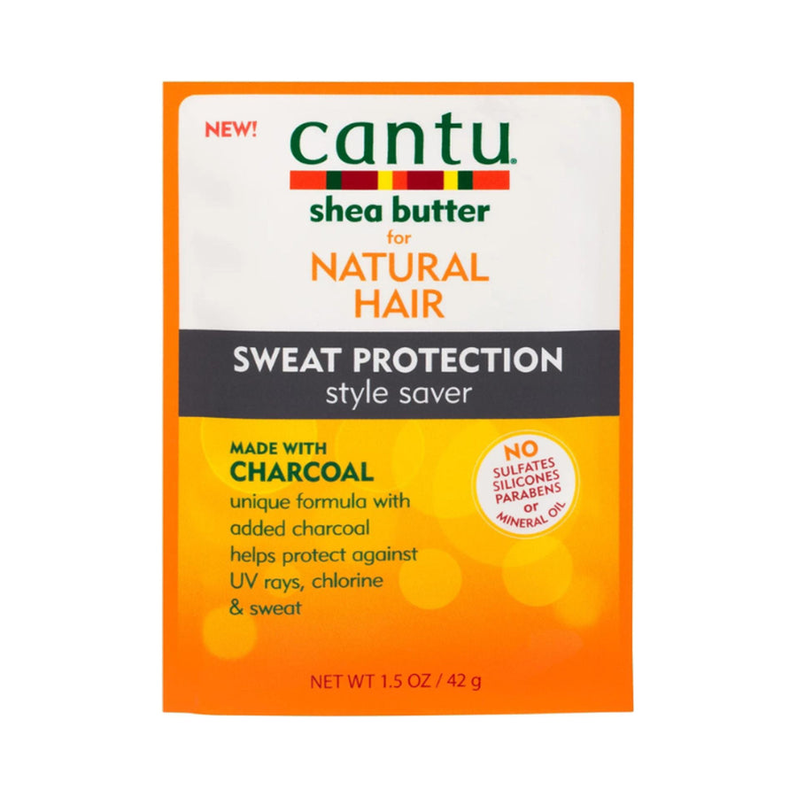 Cantu Shea Butter For Natural Hair Charcoal Sweat Protection Style Saver Packet  1.5oz each