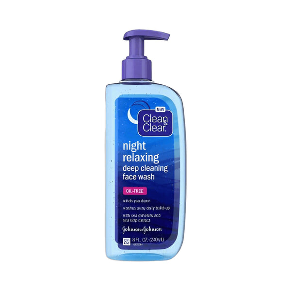 Clean & Clear Night Relaxing Deep Cleaning Face Wash Oil Free  8 fl oz