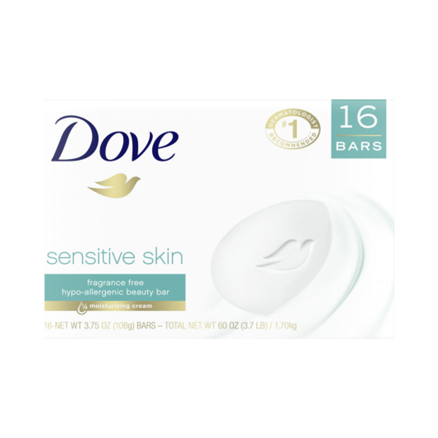 Dove Sensitive Skin Beauty Bar 4oz 16 Bar