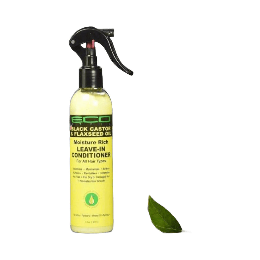 Eco Style Black Castor and Flaxseed Oil Leave-In Conditioner 8oz