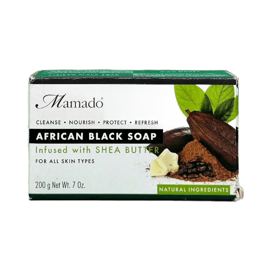 Mamado African Black Soap Infused with Shea Butter 200g