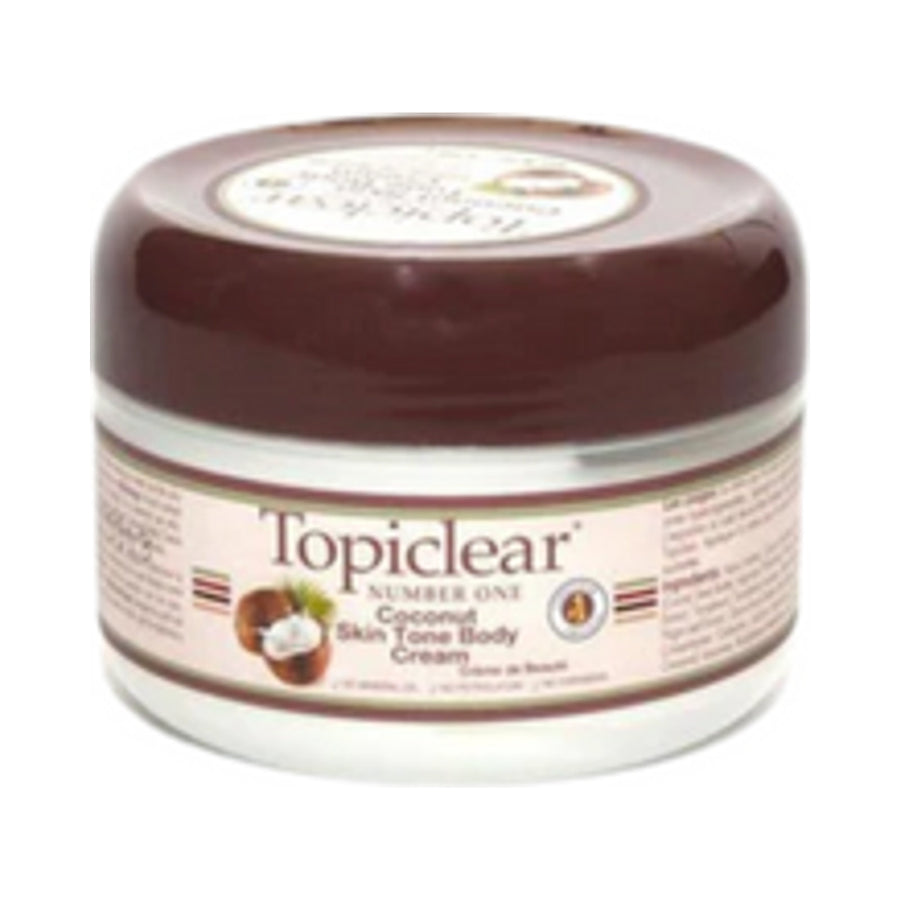 TOPICLEAR Coconut Skin Tone Body Cream 6 oz