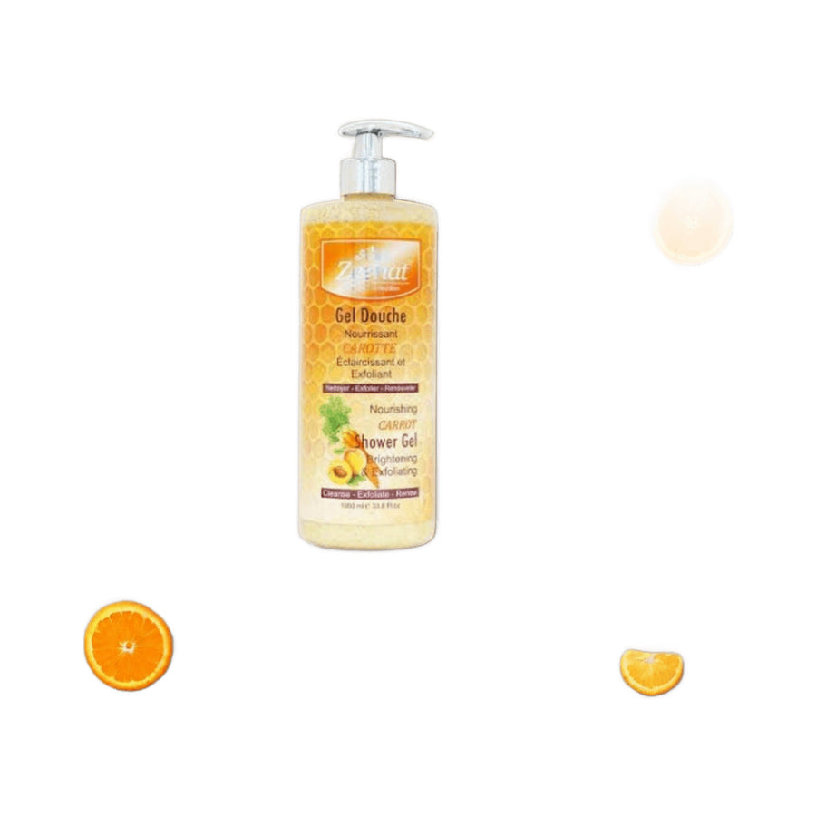 Zeenat Carrot Brightening & Exfoliating Shower Gel 1000 ml/33 oz